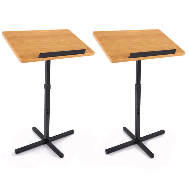 Pyle Portable Adjustable Lectern Presentation Stand With Laptop Holder